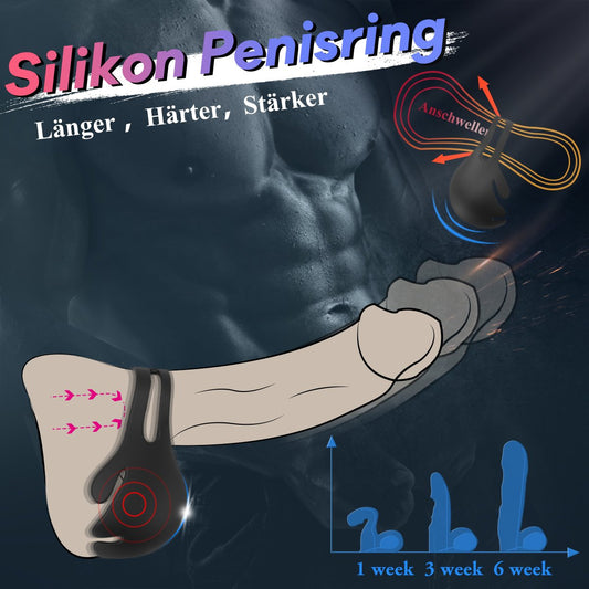 Eriko | Dual Penisring Vibrator mit Hodenstimulator für Männer