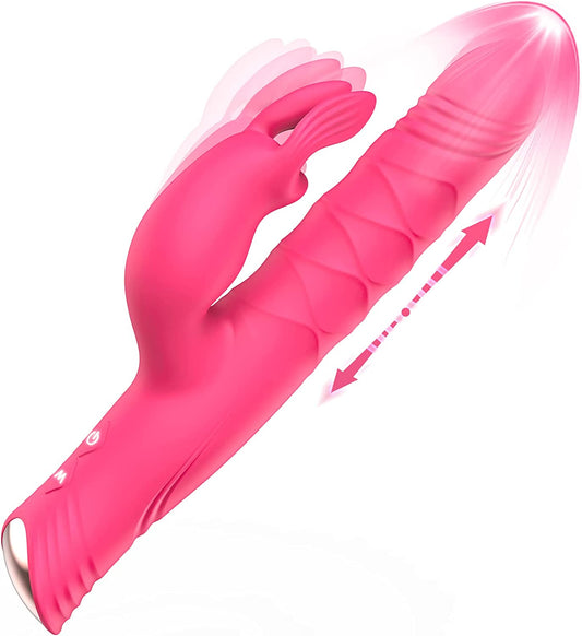 Vibratoren für Sie Klitoris und G-punkt Rabbit Vibrator mit Stoßfunktion Stark 14 Vibrationsmodi
