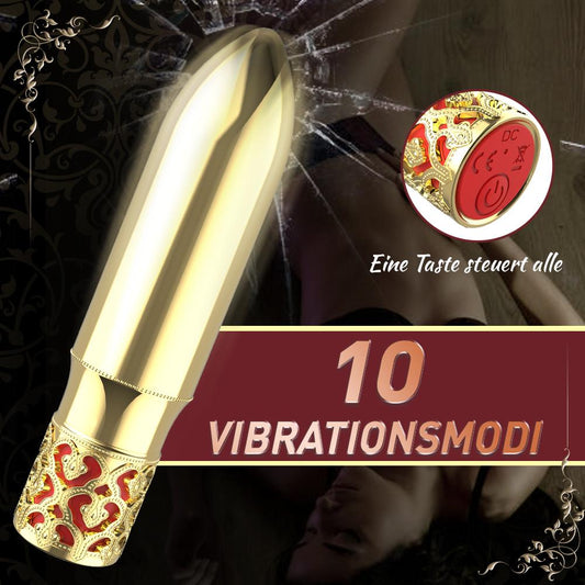 Goldenauge | Mini Vibrator mit 10 Vibrationsmodi für Frauen und Paare klassisch