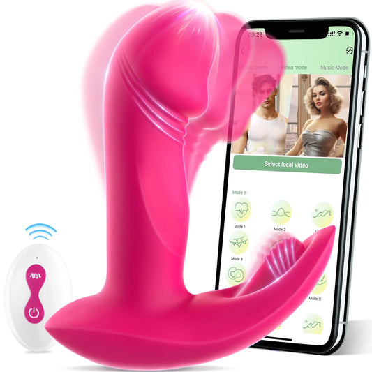 RHEA|APP Control 3-in-1-Vibrator mit starker Stimulation und wackelnder Eichel