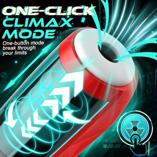 One-Click Climax 10 stoßender und rotierender männlicher Masturbator