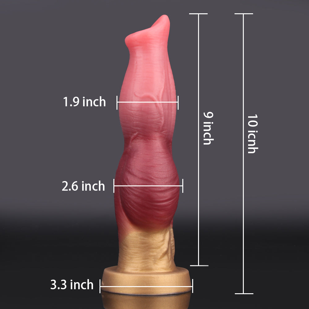 Lavina – 25,4 cm langer, stoßender, vibrierender, verspielter geknoteter Dildo