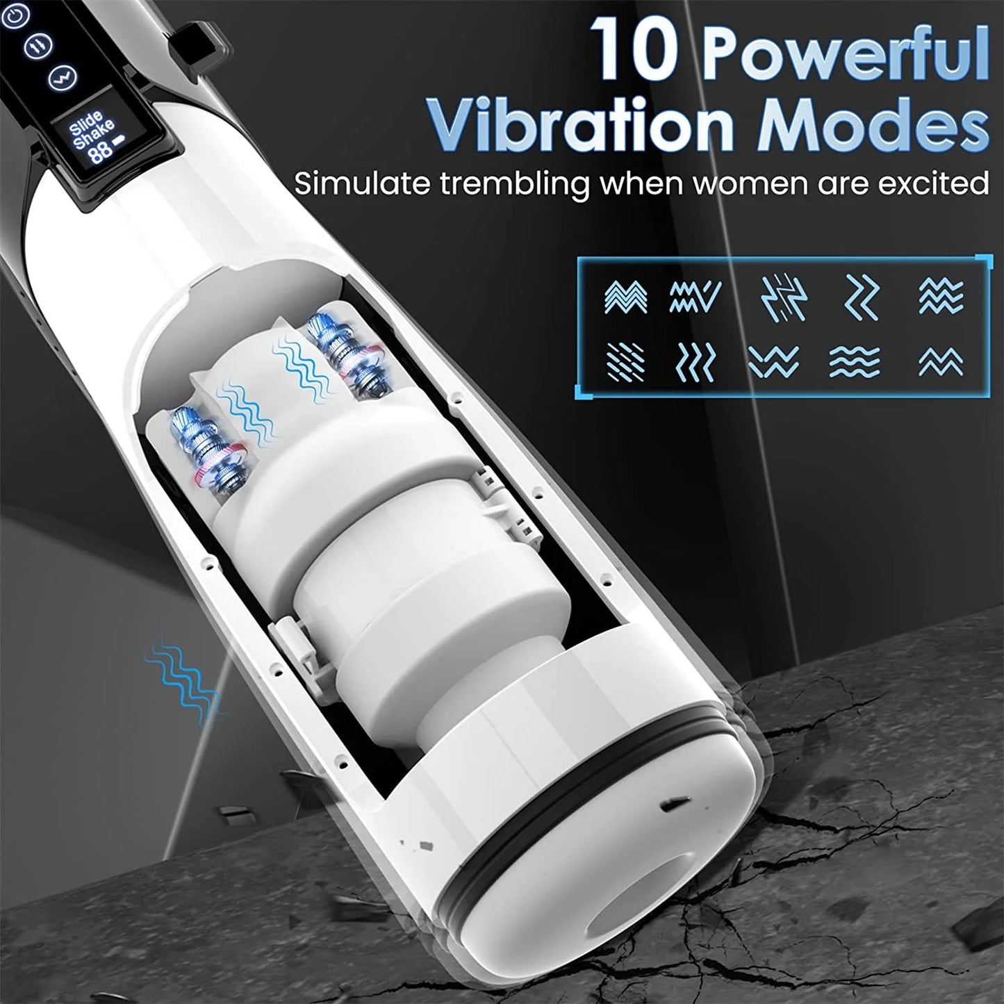 Automatischer Masturbator mit 6-in-1-LCD-Digital-Touch-Display