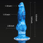 22,35 cm Stoßender, vibrierender Fantasy-Knoten-Dildo - Klein