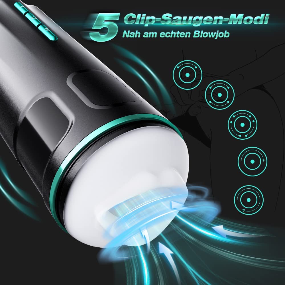 Automatischer Masturbator Cup 5 Saugmodi 5 Vibrationsmodi Sexy Stimme