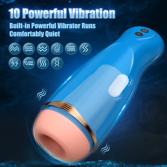 Automatisches Drücken 10 Vibrationsmodi Deep Throat Masturbator