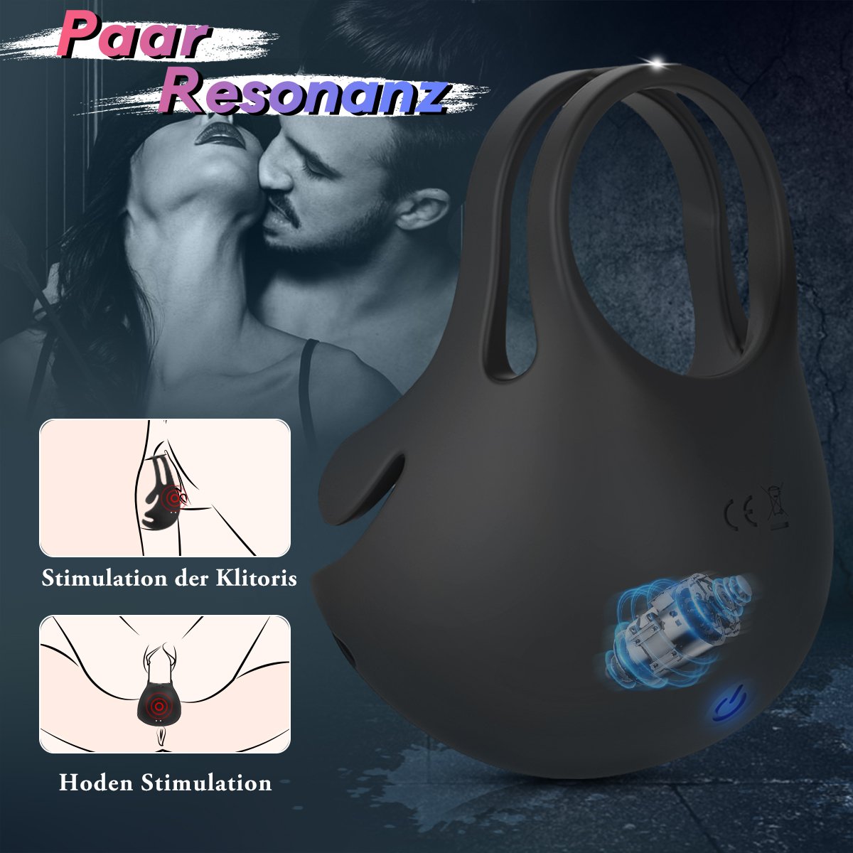 Eriko | Dual Penisring Vibrator mit Hodenstimulator für Männer