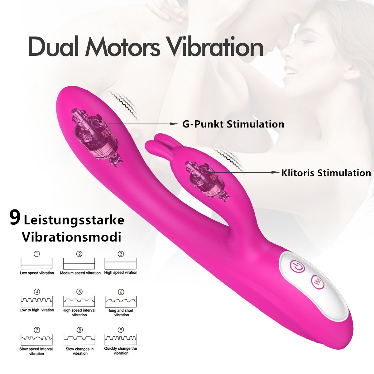 BUNNY | G-Punkt & Kitzler Rabbitvibrator Mit Heizstab