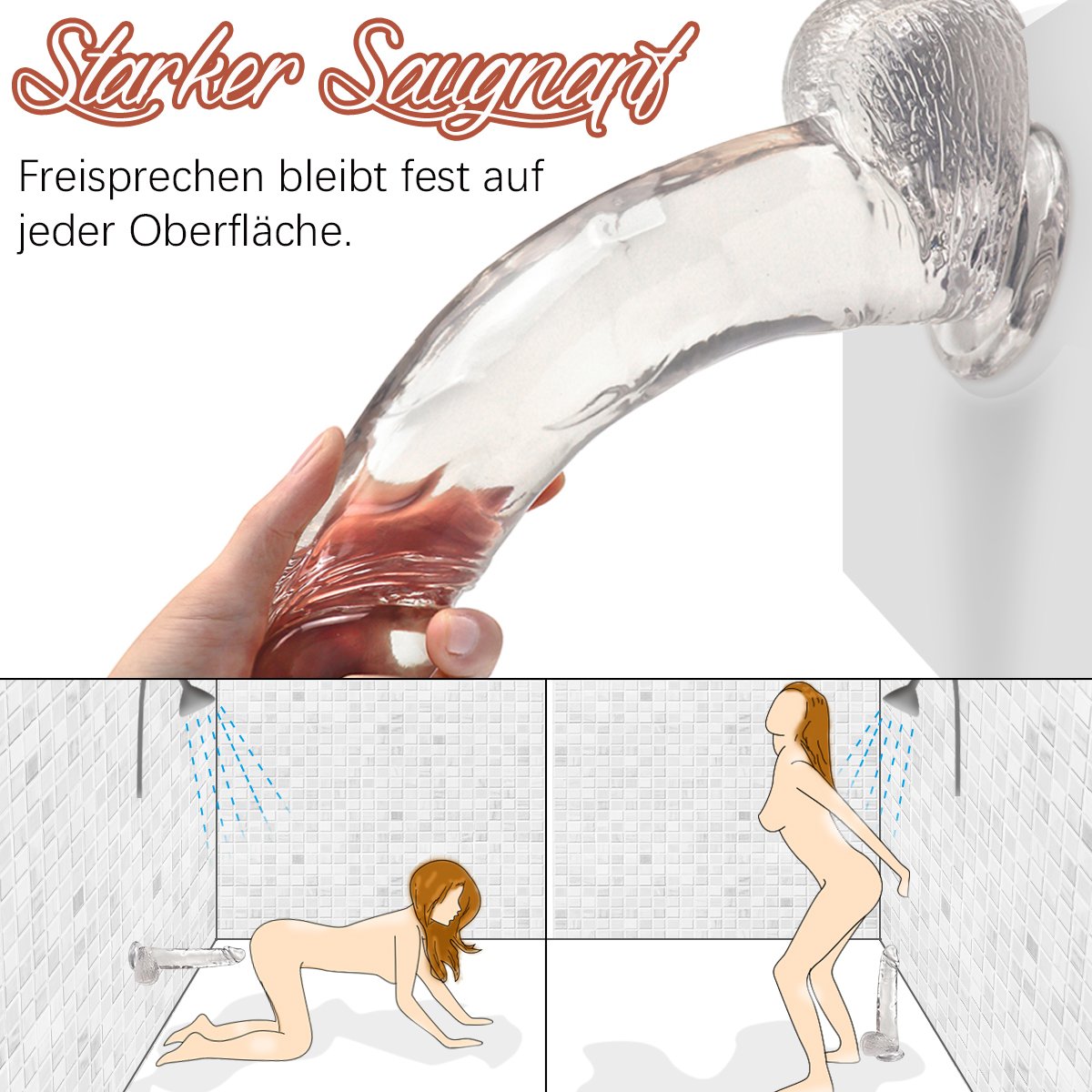 Juli Riesiger Transparenter Dildo 28,96 cm!!!