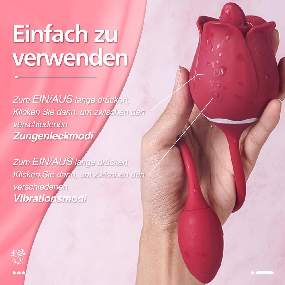 Tulpe | 2 in 1 Klitoris Zungenleckender Vibrator mit vibrierendem Ei