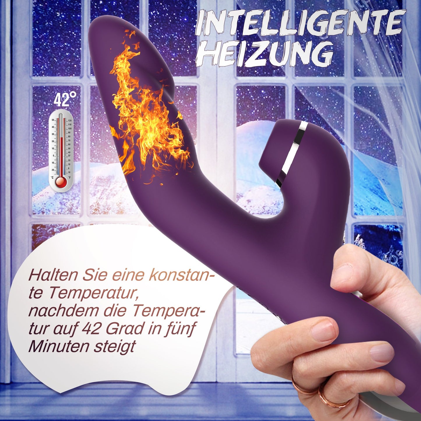 Fenado | Vibratoren für Sie Klitoris und G-punkt mit Heizung & Saugen