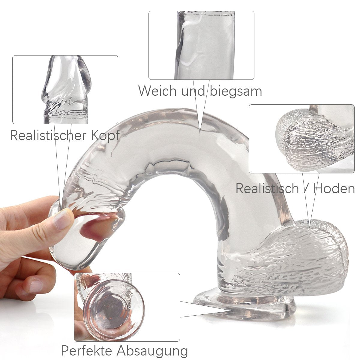 Juli Riesiger Transparenter Dildo 28,96 cm!!!