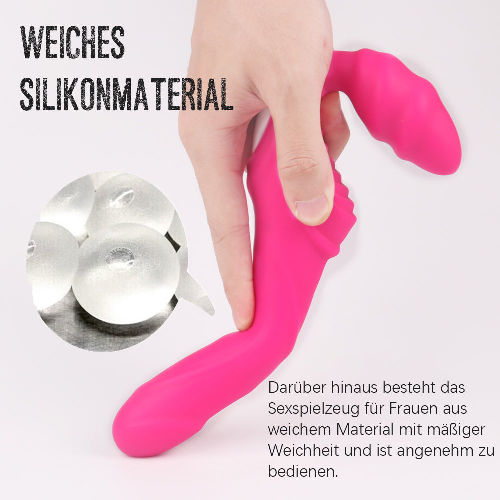 Stark Klitoris und G-Punkt Vibrator mit Heizbar Analvibrator Dualer Motor Dildo sextoy Sexspielzeug für Frauen Paare 9leise Vibrationsmodi