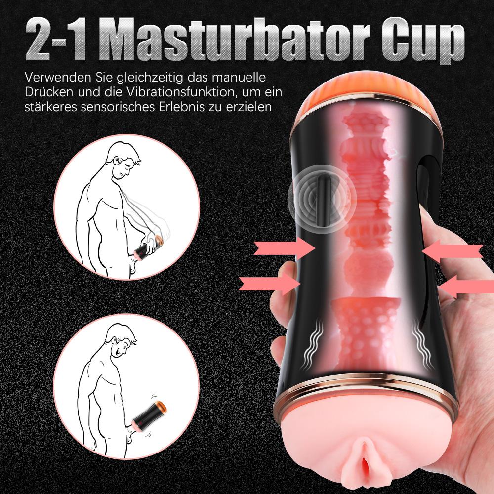 Kaleidoscup | 2-in-1 Masturbator Cup 3D Realistische Vagina & Anus