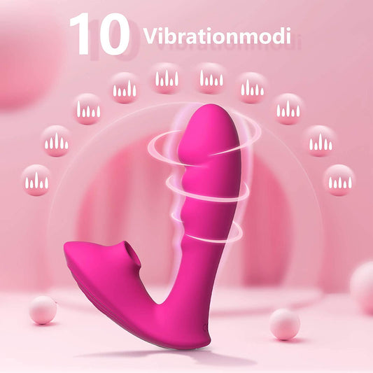 Angela | Vibratoren für sie Klitoris mit 10 Saugenmodis & 10 Vibrationsmodi