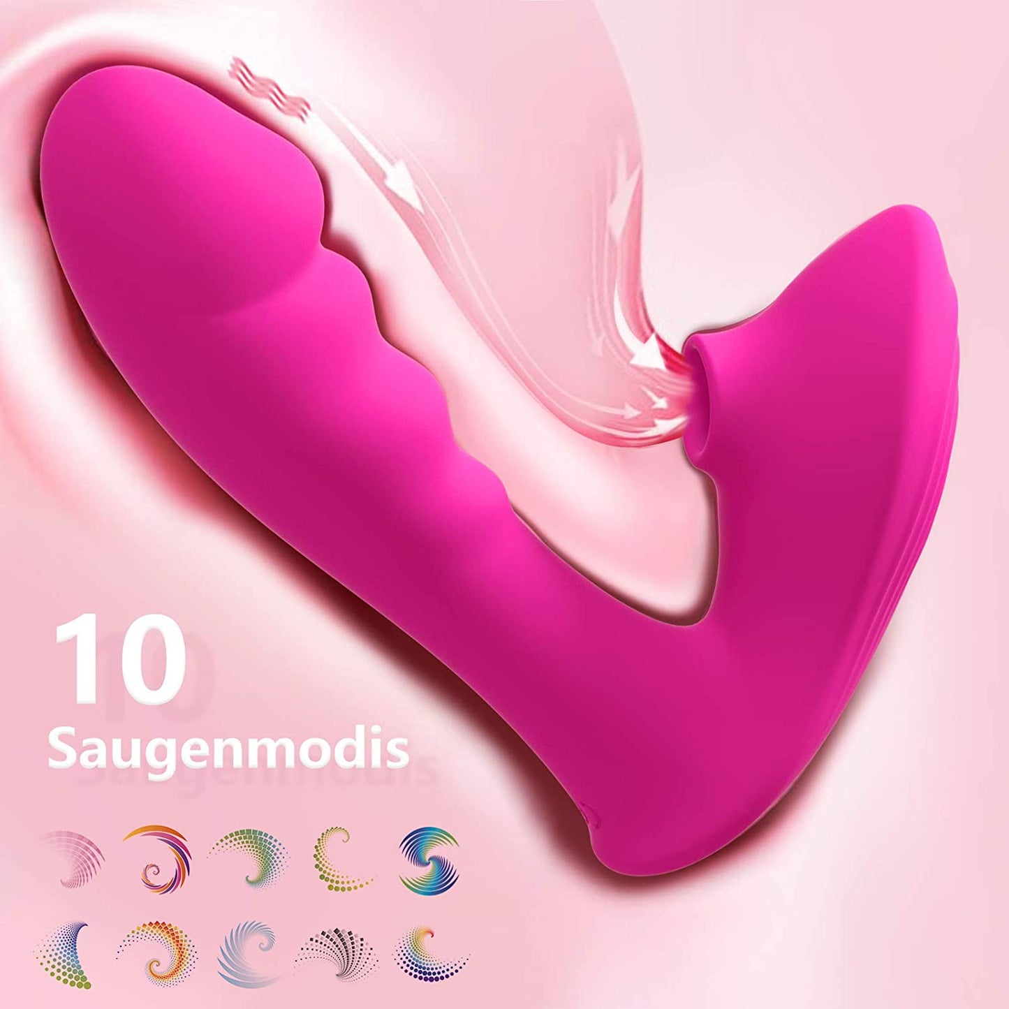 Angela | Vibratoren für sie Klitoris mit 10 Saugenmodis & 10 Vibrationsmodi