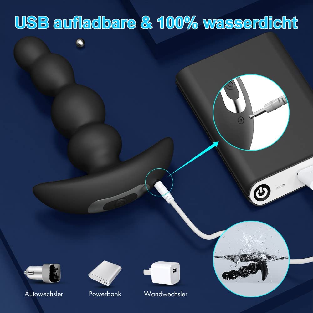 Analvibratoren mit APP Fernbedienung Buttplug mit 9 Vibrationsmodi 360° Rotierender