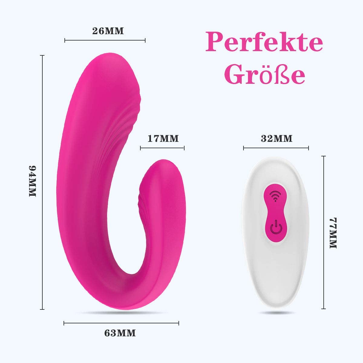 ADA | Vagina & Anus  Wearable Doppelvibrator（Rosa）