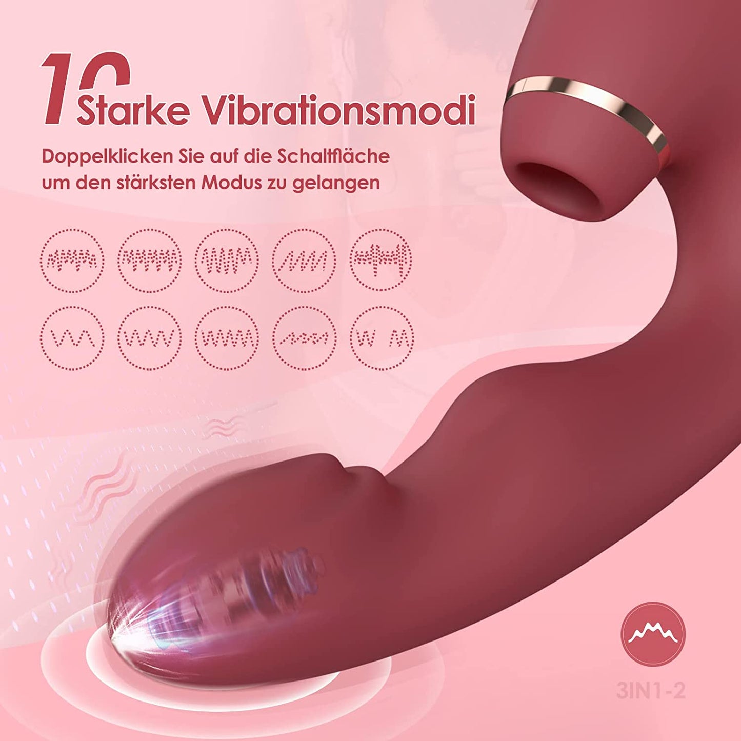 10 Vibrationsmodi 5 Pulsationsmodi und 5 Leckmodi Klitoris G-Punkt Vibrator für Sie