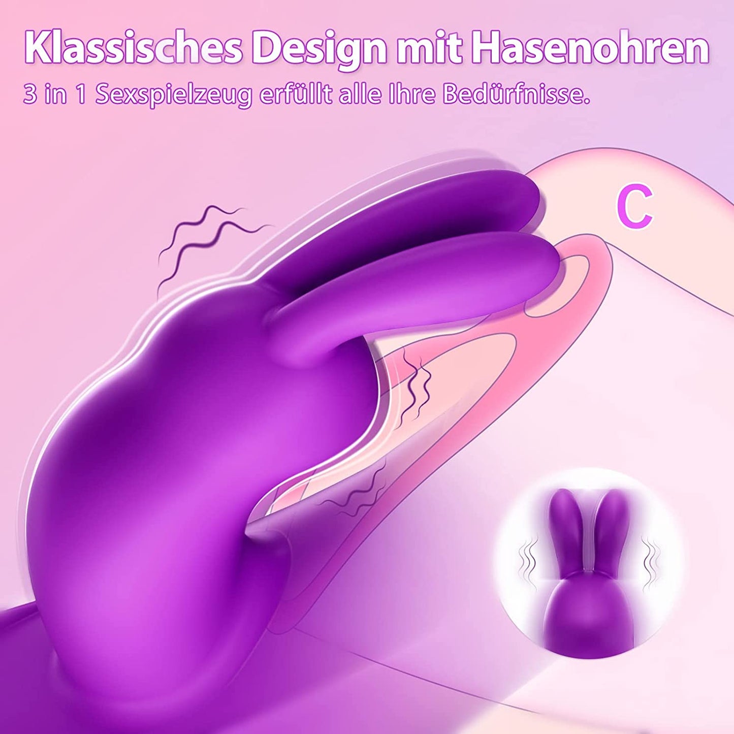 Vibratoren für Sie Klitoris und G-punkt Sex Spielzeug für die frau mit 3 Stoßfunktion & 11 Vibrationsmodi