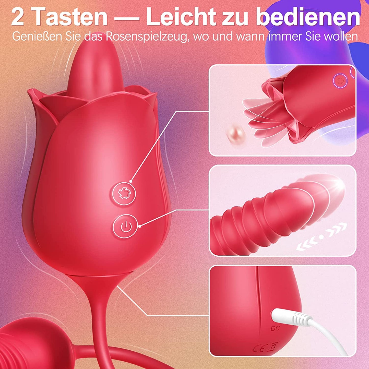 Vibratoren für Sie Klitoris und G-punkt mit 10 Stoßfunktions