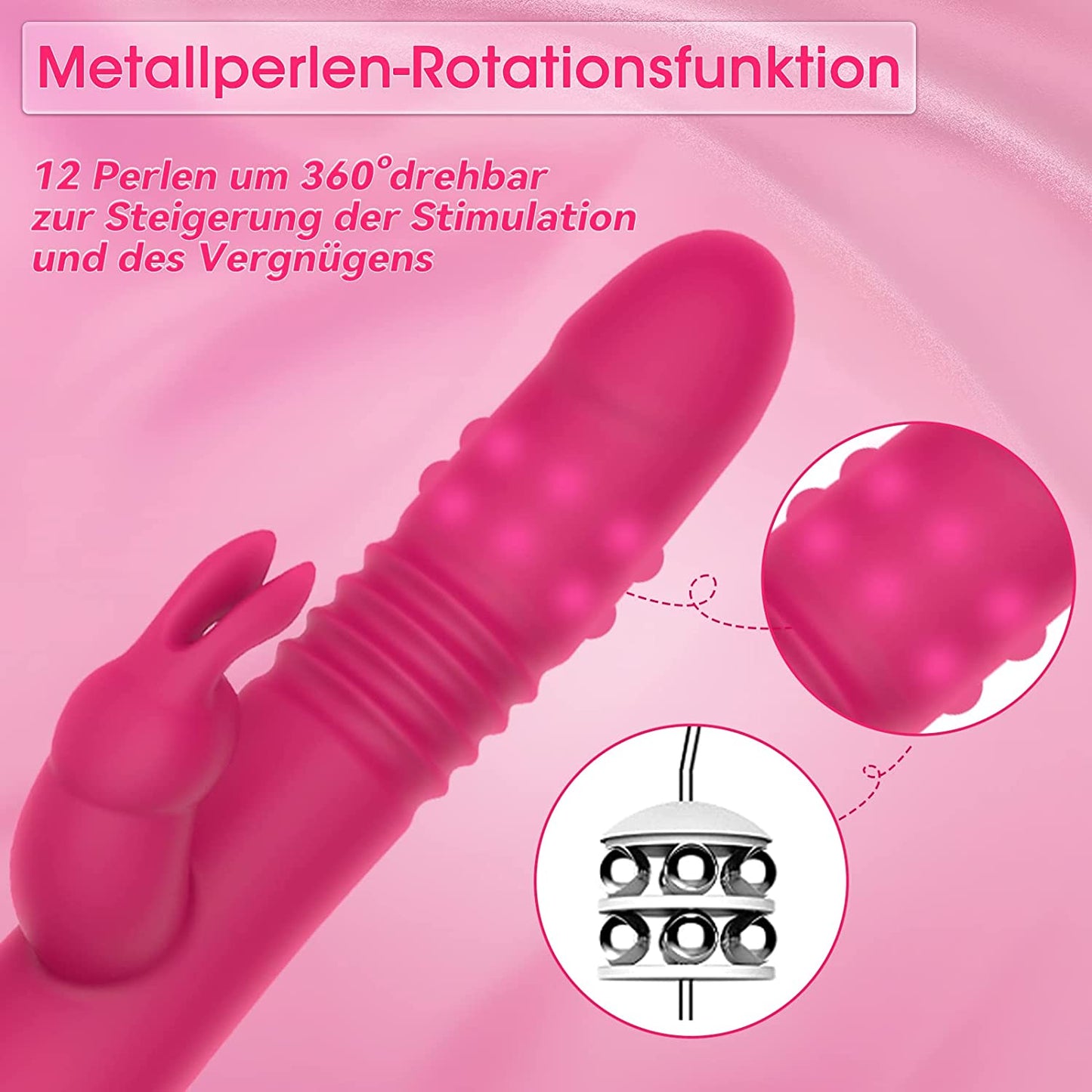 Vibratoren rabbit für Sie Klitoris und G-punkt mit Stoßfunktion