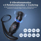 Analvibratoren mit Penisring Anal Plug Vibratoren mit App Prostata Massagegerät mit 9 Vibrationsmodi 3 Rotationsmodi