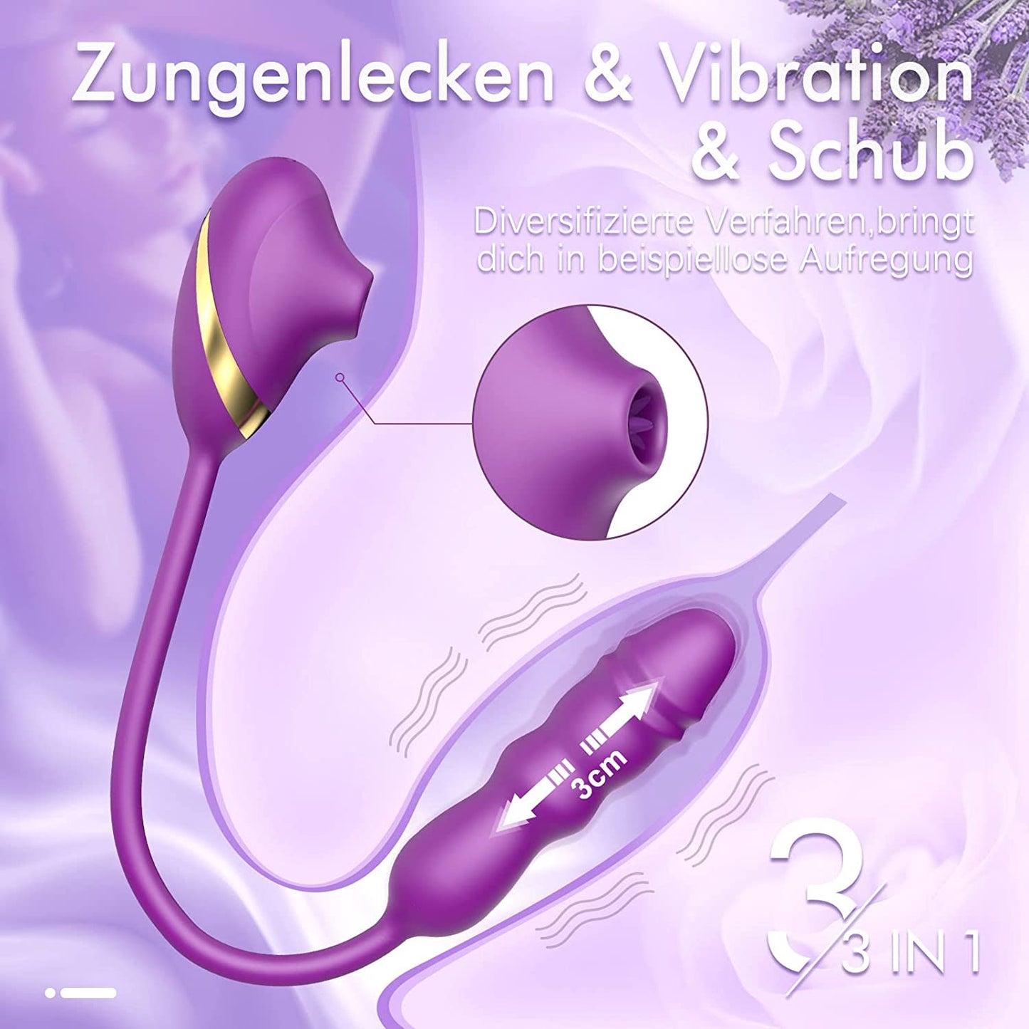 9 Stoßfunktion & 5 Vibrations Vibratoren für Sie Klitoris und G-punkt Bullet Dildo Anal Vibrator