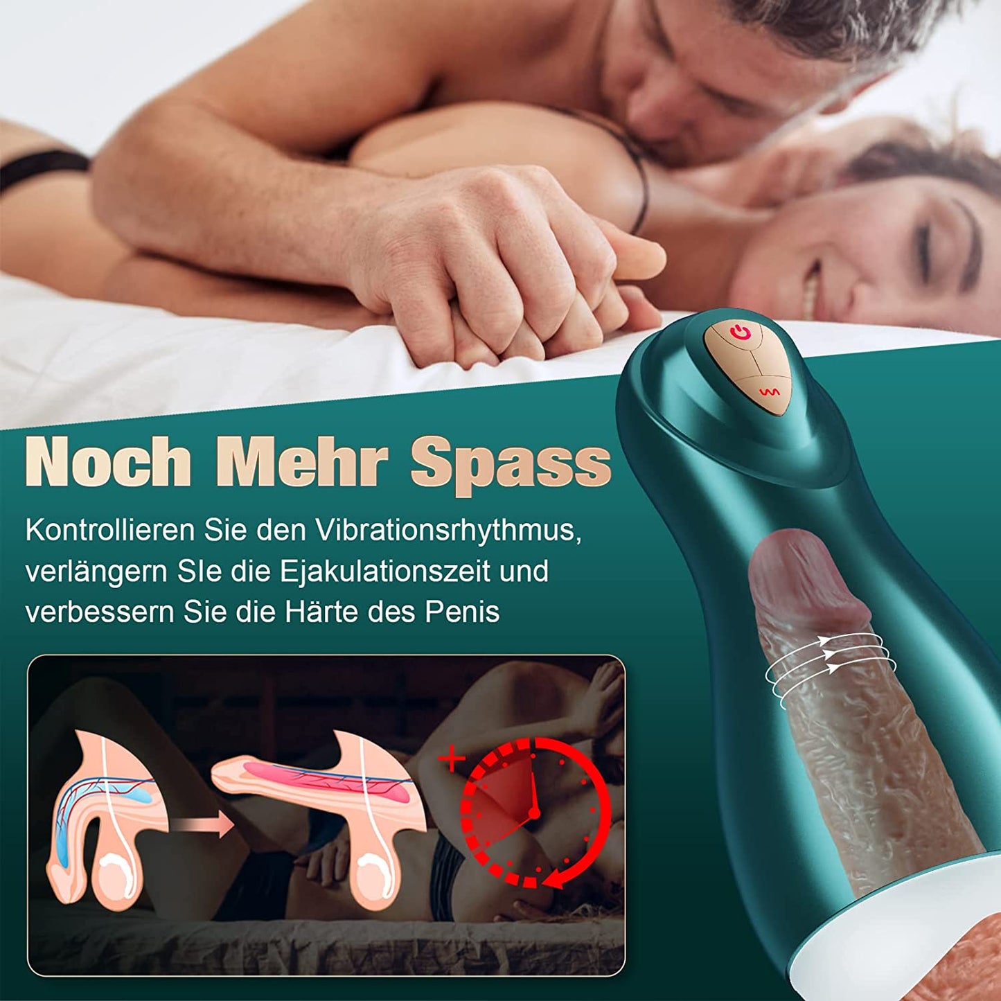 Masturbieren für Männer Elektrischer Masturbator Cup mit 5 Saug- und Vibrationsmodi