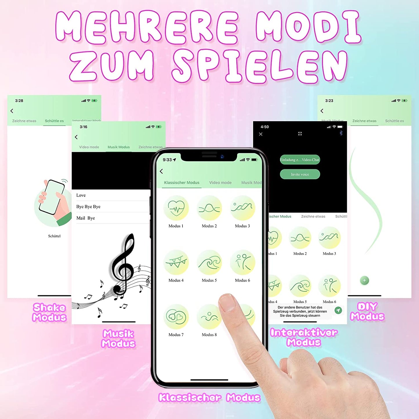 Tragbarer Dildo Vibrator mit APP und Bluetooth Leiser Butterfly Vibratoren für Klitoris und G-Punkt