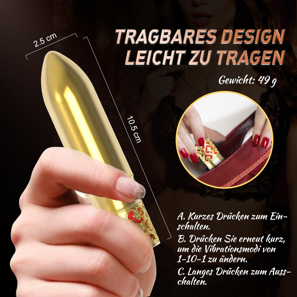 Goldenauge | Mini Vibrator mit 10 Vibrationsmodi für Frauen und Paare klassisch