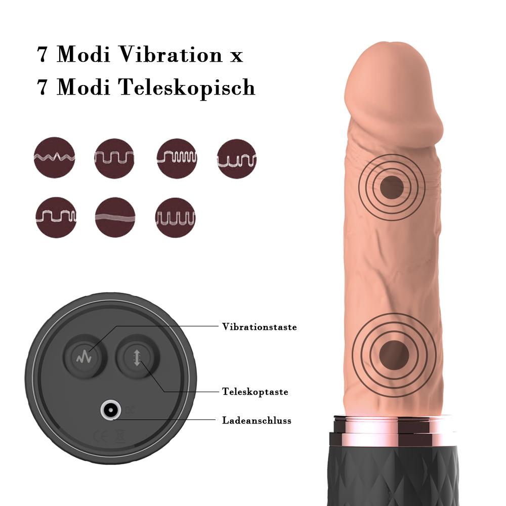 Kanonen | Realistischer Dildo & Sex Maschine mit Teleskopmodus