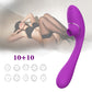 Klassische G-Punkt Vibratoren Lecken-Klitorisvibrator für Frauen Vagina-Stimulation 2 in 1 Frauen Silikondildos