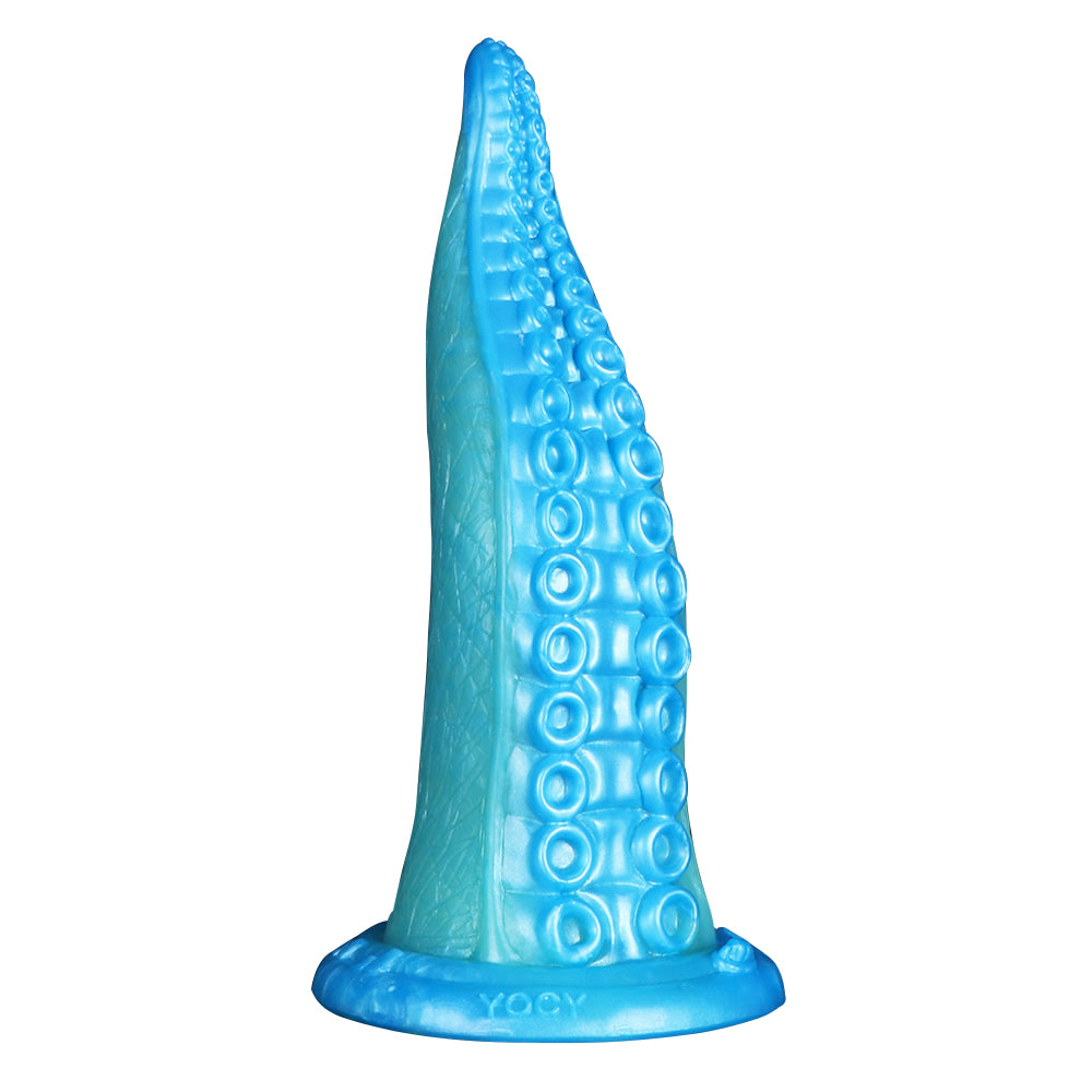 Anales Tiefentraining Sea Monster Tentacle Platinum Silikondildo -Blau